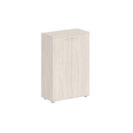 Шкаф средний 800х400х1200, 2-х дв., з.ст HDF / корпус: дуб светлый; фасады: дуб светлый Сигма / Sigma - Фото предпросмотра
