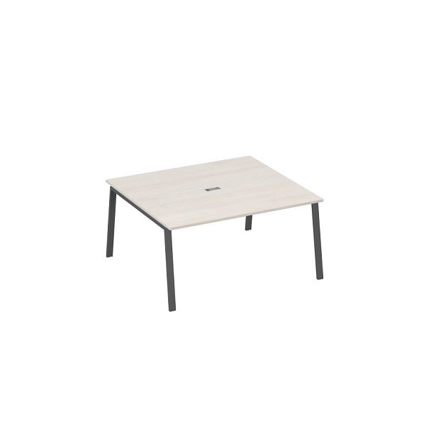 Стол 160 на каркасе TRE в переговорную A4 А4 Б3 136 БП дуб / металлокаркас антрацит - Вид 1