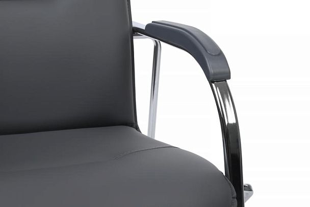 Стул Самба с пластиковыми подлокотниками SMB-03H Хром гальв. Серый - Вид 9