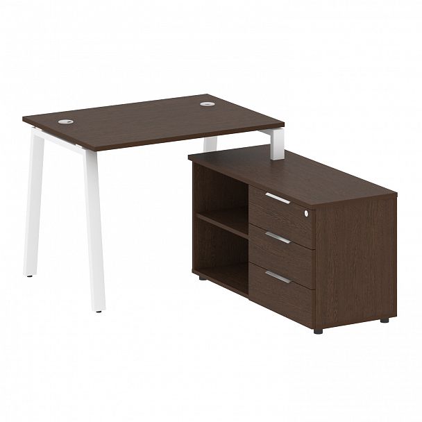 Рабочая станция "Metal System" БА.РС-СТС-2.1 венге/белый - Вид 1
