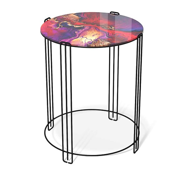 Столик журнальный Sheffilton SHT-CT53 амарантовый/черный муар - Вид 2