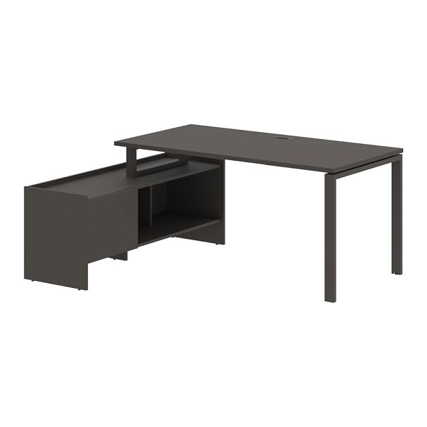 Стол с тумбой EUCT 17814 Мокко/Мокко 1760х1400х750 EDIS - Вид 1