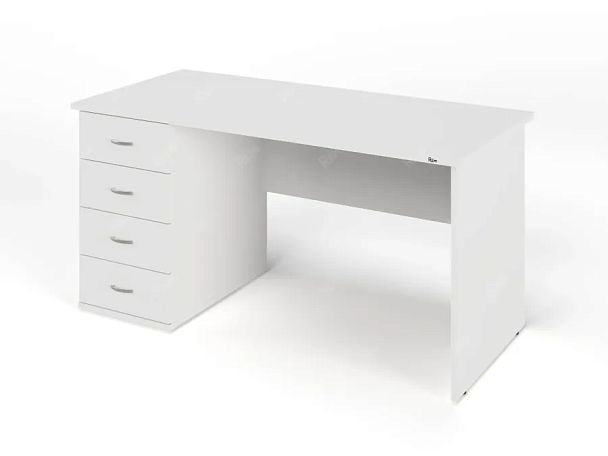 ЛАЙТ / LIGHT RLG008-15x7L Однотумбовый стол 150x70x75 Белый - Вид 1