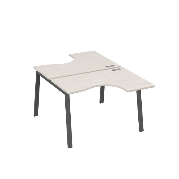 Рабочая станция каркас TRE столы Классика (2х120) A4 А4 Б3 180  БП дуб / металлокаркас антрацит - Вид 1