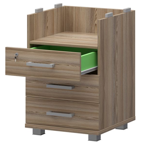 Корпус тумбы приставной  НТ-320 Дуб сафари 438x444x725 Аргентум - Вид 1