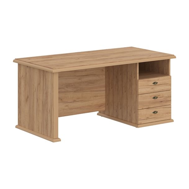 Стол руководителя однотумбовый RDT 168.A(R) Дуб Бофорд 1600х800х750 RAUT - Вид 1