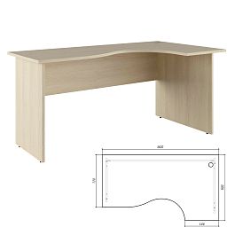 Стол эргономичный правый Trend 160x90x75 дуб феррара - Фото предпросмотра