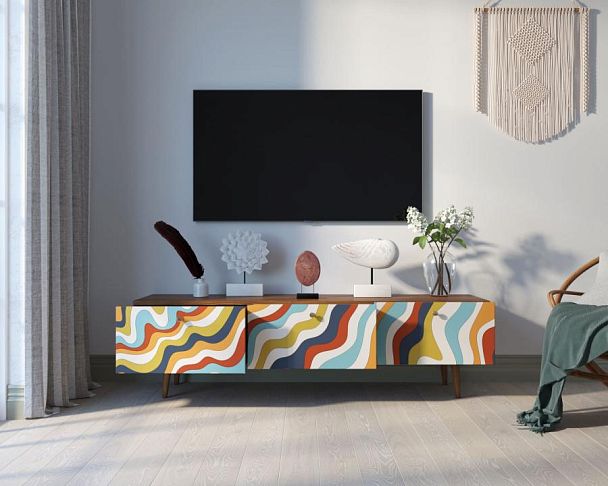 Комод Berber с ящиками низкий под TV 21 принт арт BB19/Print_21 - Вид 2