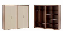 Шкаф с гардеробом 4 двери Concept 210x50x185,5 дуб капучино - Фото предпросмотра