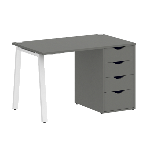 Home Office Стол письменный VR.SP-3-118.4.A Металлик/Белый металл 1180*720*750 - Вид 1