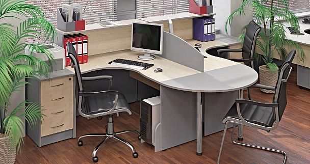 Стол "Riva" ПЛ.СП-4 клен/металлик - Вид 2