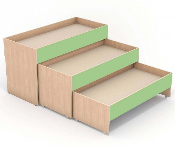 Кровать 3-х ярусная выдвижная "715" - Вид 2