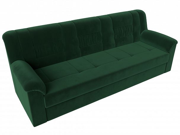 Прямой диван Карелия (полностью велюр зеленый) - Вид 5