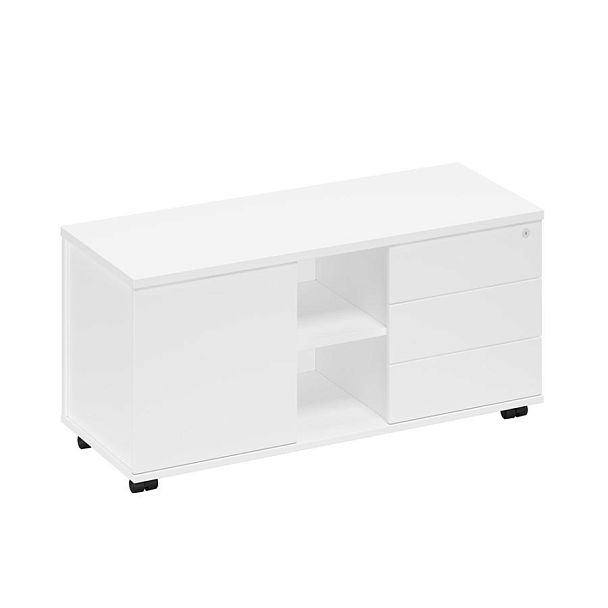 Тумба для оргтехники Elevo А1 261 БП белый премиум - Вид 1