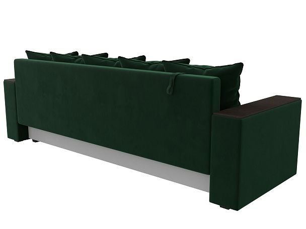 Диван прямой Дубай Лайт полки справа (полностью велюр зеленый) - Вид 6