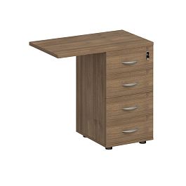 Тумба приставная 4-х ящичная с замком Комфорт К.310 дуб шамони темный - Фото предпросмотра