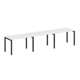 Metal System Quattro Р. ст. на 3 раб. места на П-образном м/к 50БП.СМ-3.2 Белый/Антрацит металл 3600*720*750 - Фото предпросмотра