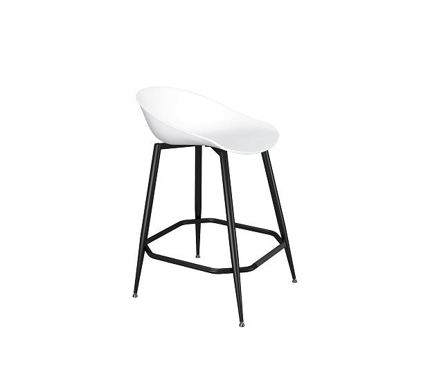 Стул полубарный Sheffilton SHT-ST19/S148-1 белый/черный муар - Вид 2