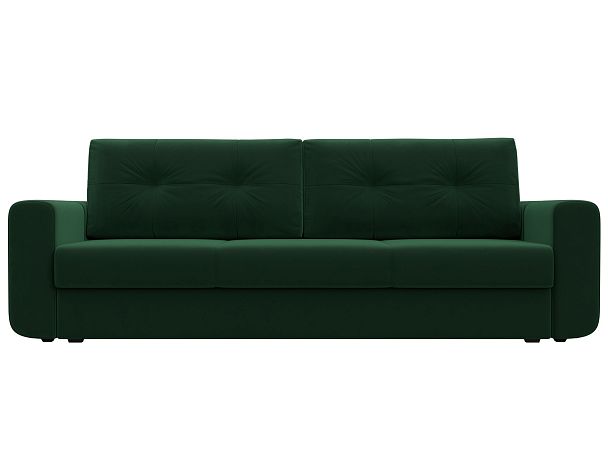 Прямой диван Лига-031 Велюр зеленый - Вид 2