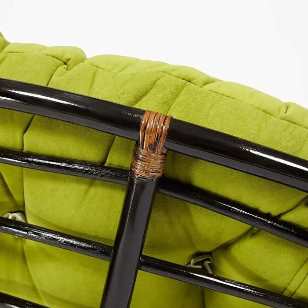 Кресло Папасан/Papasan (23/01 W) /с подушкой и ремешками/Antique brown (античный черно-коричневый) - Вид 7