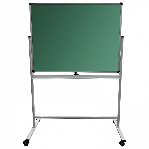 Доска для мела/магнитно-маркерная НА СТЕНДЕ 90х120 см, 2-сторонняя, зеленая/белая, BRAUBERG Premium, 236852 - Вид 3