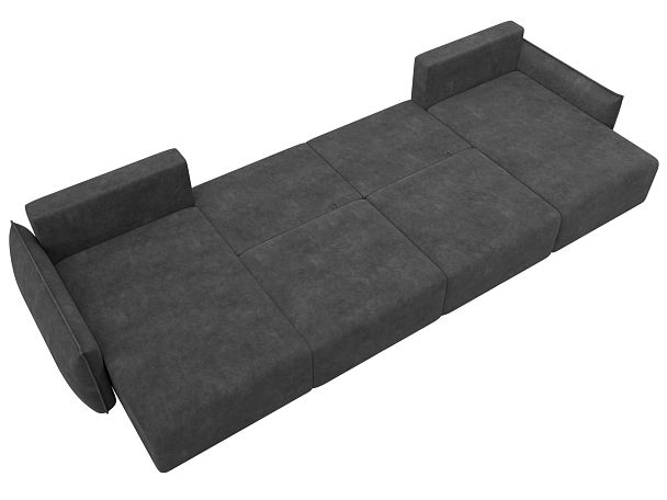 Диван П-образный Лига-051 НПБ Лонг Велюр серый - Вид 9