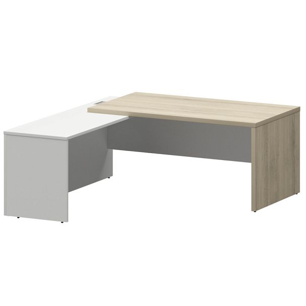 Стол руководителя левый KZP-18L Кронберг/Белый 1800x2000x750 Кортез - Вид 1