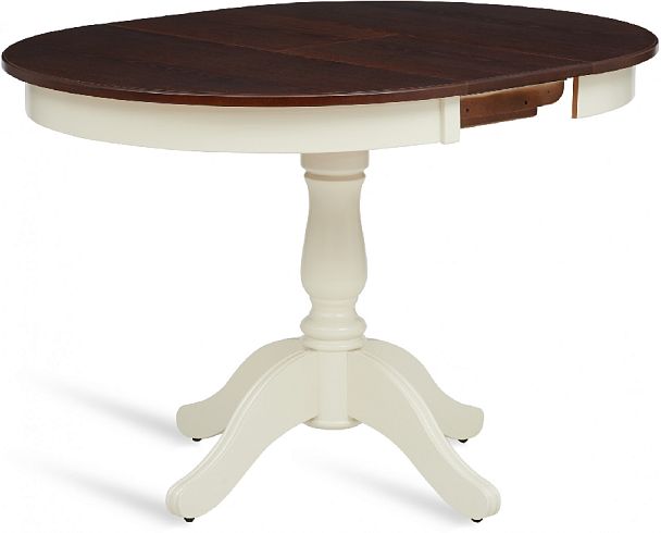 Стол деревянный раздвижной Вэлт D90(120)х90х76 Античный орех/Cлоновая кость - Вид 2