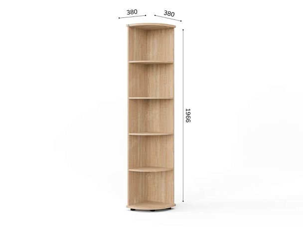 UNITY РШ-05 ДУБ СОНОМА Стеллаж открытый Угловой 380х380х1966 - Вид 5