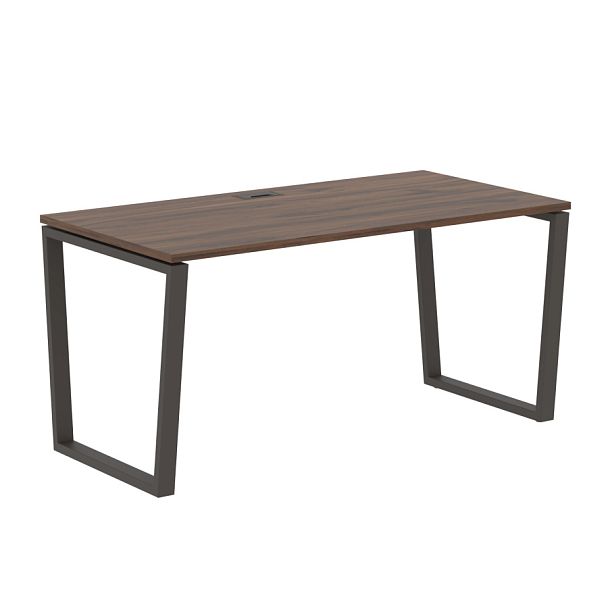 Стол прямой EVST 1580 Дуб Денвер тёмный/Мокко 1560х800х750 EDIS - Вид 1