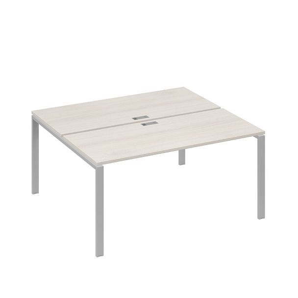 Рабочая станция на металлокаркасе UNO (2х160) A4 А4 Б1 175 БП дуб / металлокаркас серый - Вид 1