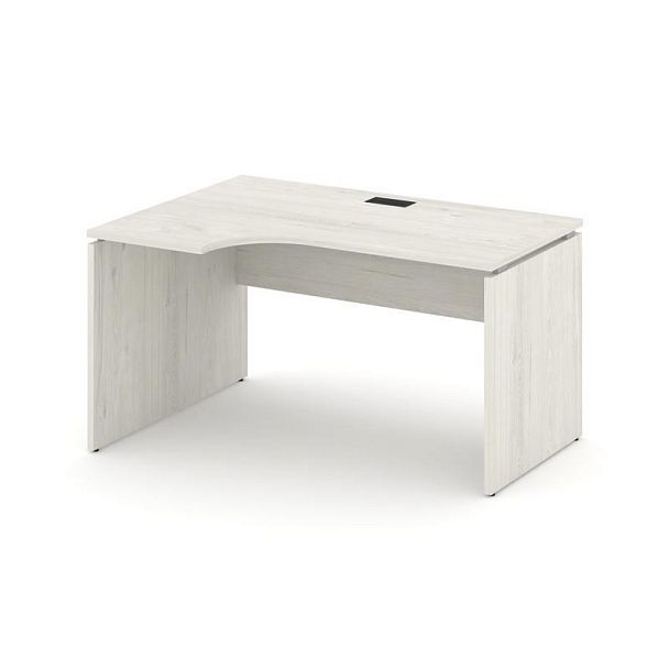 Стайл Проджект Стол рабочий эргоном. SN-D.SPA-022(L) Дуб Наварра/Черная Заглушка 1580*800/980*750 - Вид 1