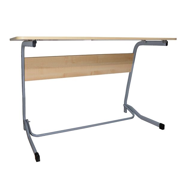Стол-парта 2-местный нерегулируемый "Олимп", 1200х500х760 мм, рост 6, серый каркас, ЛДСП клён - Вид 1