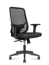 Кресло офисное / Best LB / черный пластик / черная сетка / черная ткань - Фото предпросмотра