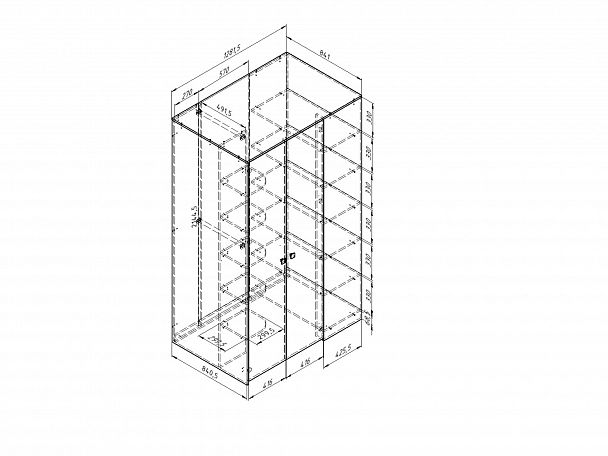Шкаф-гардеробная "Дельта-3" - Вид 4