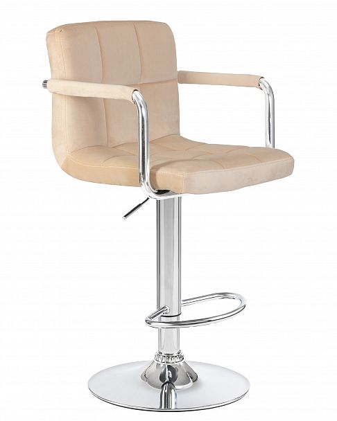 Стул барный DOBRIN KRUGER ARM (бежевый велюр (MJ9-10)) - Вид 2