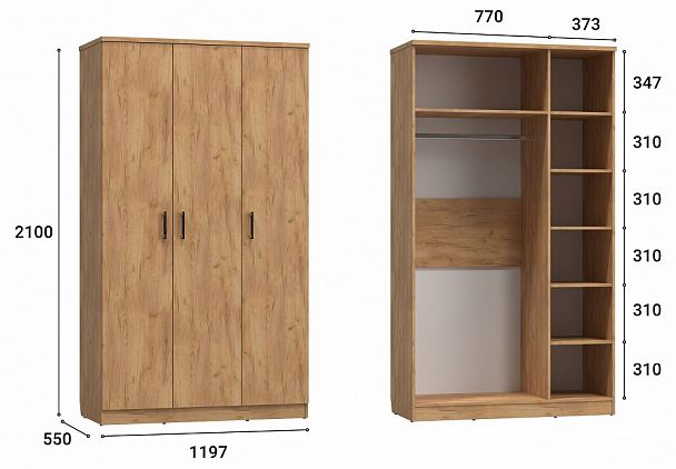 Шкаф платяной Виктория ВИ-09 - Вид 8