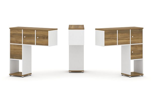 Concept Надставка низкая CN.DNN-002 Сандал Янтарный/Белый Бриллиант/Металл Белый 1099*365*1130 - Вид 1