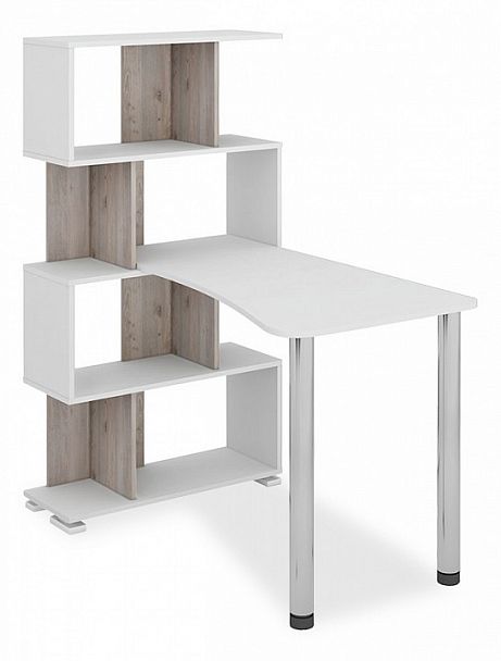 Стол компьютерный Домино СЛ-5-4СТ-2 Белый/Нельсон - Вид 1