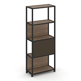 Shelf Mobile Стеллаж 5 уровней 1 секция VR.LT-STK-506.06 Дуб Аризона/Металл Черный/W-25 600*400*2000 - Фото предпросмотра
