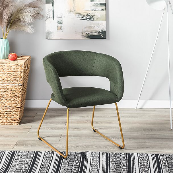 Кресло Hugs тёмно-зеленый/Линк золото - Вид 7