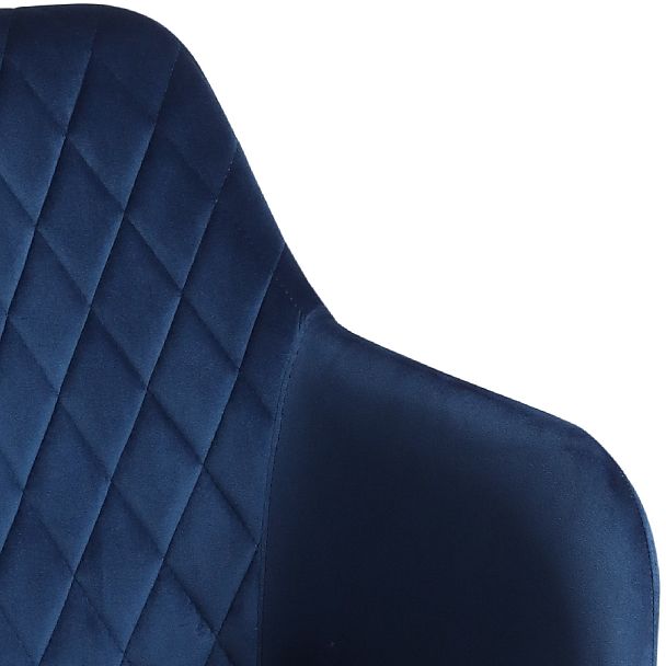 Полубарное поворотное кресло Барли К, Confetti blue/черный - Вид 9