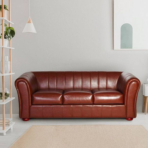 Диван "Бруклин" 3 в коже - Вид 5