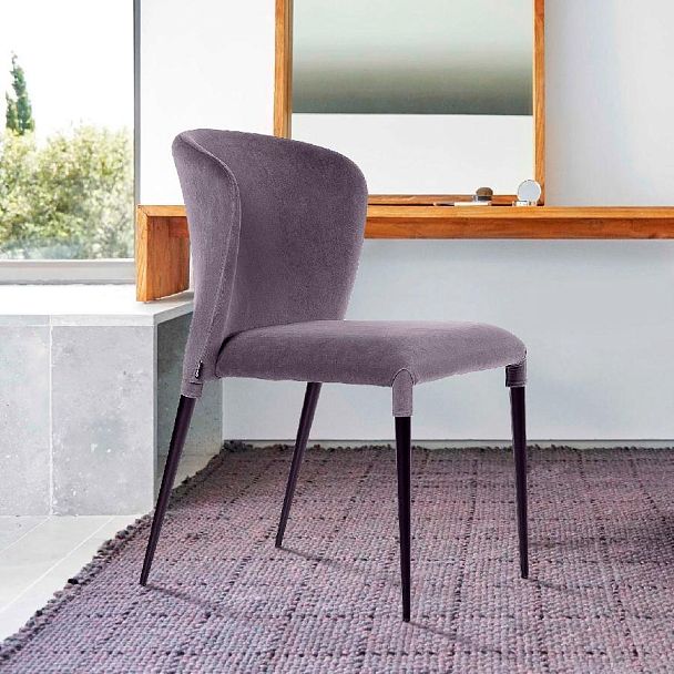 Стул Albert (Альберт), бархат светло-серый 26 - Вид 10