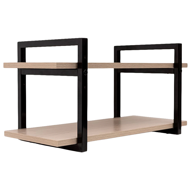 Полка BRABIX "SMART WS-002", 580х290х300 мм, ЛОФТ, 2 полки, металл/ЛДСП ясень шимо светлый, 641951 - Вид 1