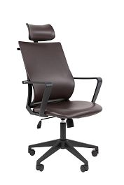 Офисное кресло Chairman 545 Россия экокожа коричневый - Фото предпросмотра