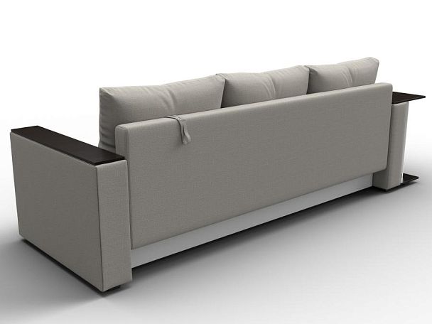 Диван прямой Атланта Лайт со столом слева Рогожка бежевый - Вид 5