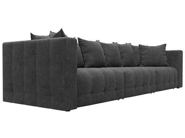 Диван прямой Лига-052 НПБ Лонг Велюр серый - Вид 3