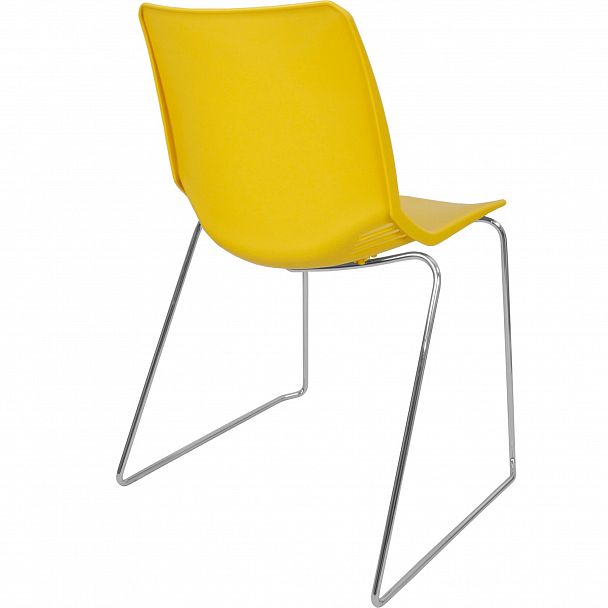 Стул Race (пруток) каркас Хром, желтый, стопируемый - Вид 3