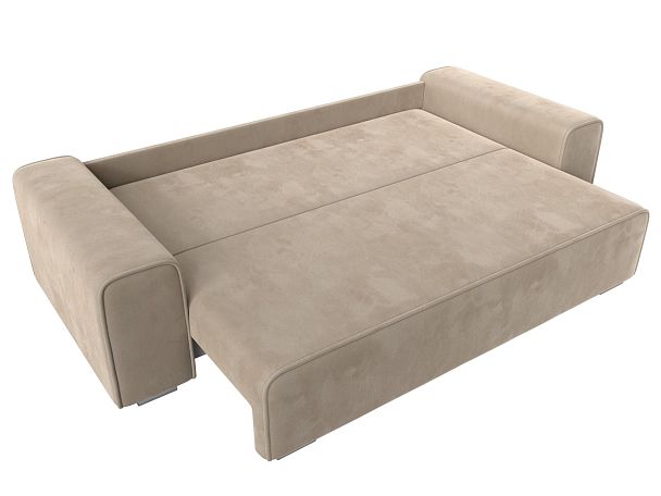 Прямой диван Лига-029 Велюр бежевый - Вид 8